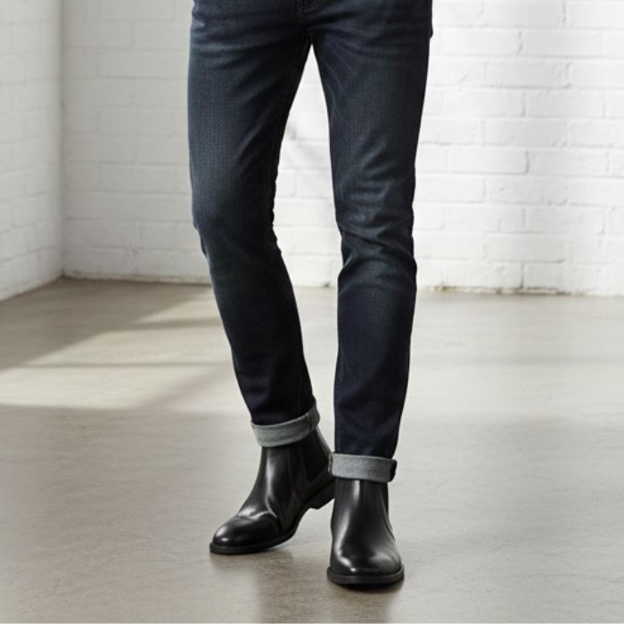 Black Leather Chelsea Boots